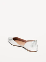 Faux-Leather D'Orsay Flats