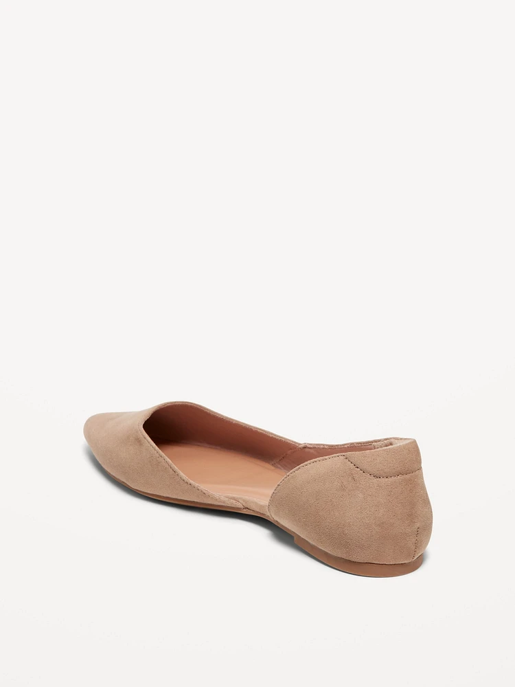 Faux-Leather D'Orsay Flats