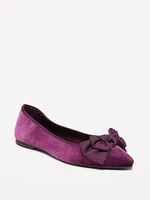 Velvet Pointed-Toe Flats