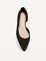 Faux-Leather D'Orsay Flats