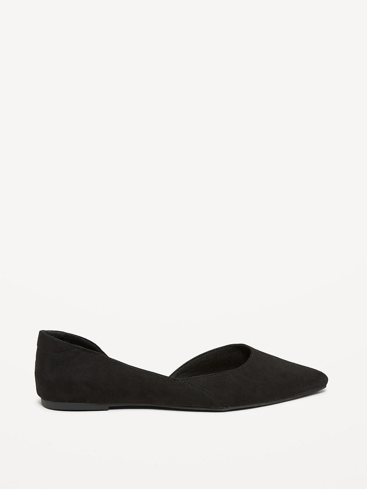 Faux-Leather D'Orsay Flats