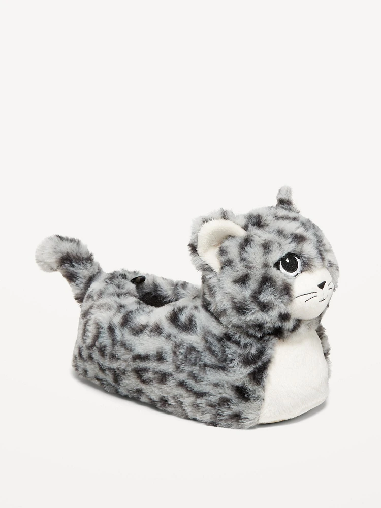 Faux-Fur Critter Slippers for Girls