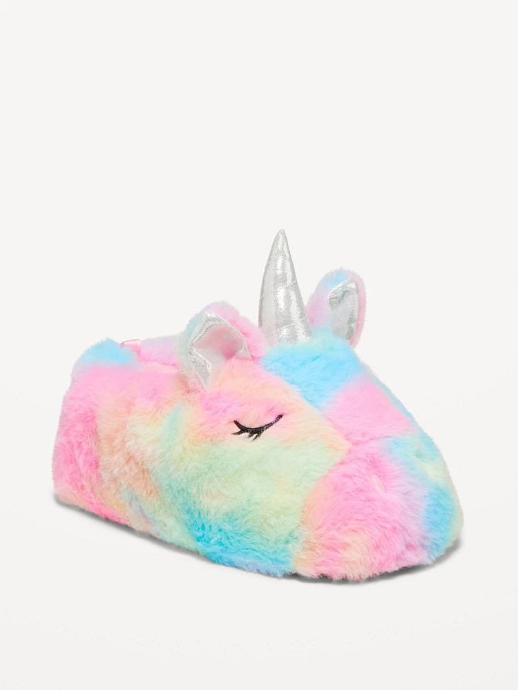 Faux-Fur Critter Slippers for Girls