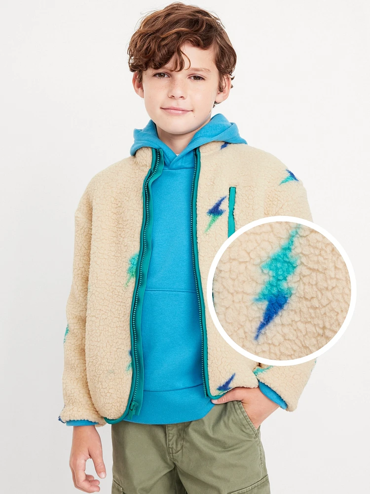 Full-Zip Sherpa Jacket for Boys