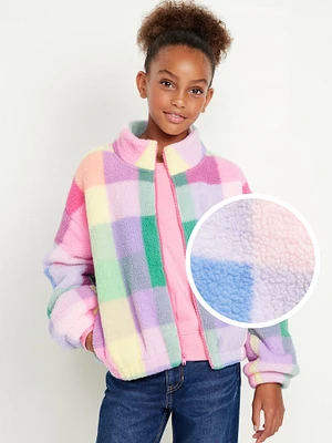 Mock-Neck Sherpa Full-Zip Jacket for Girls