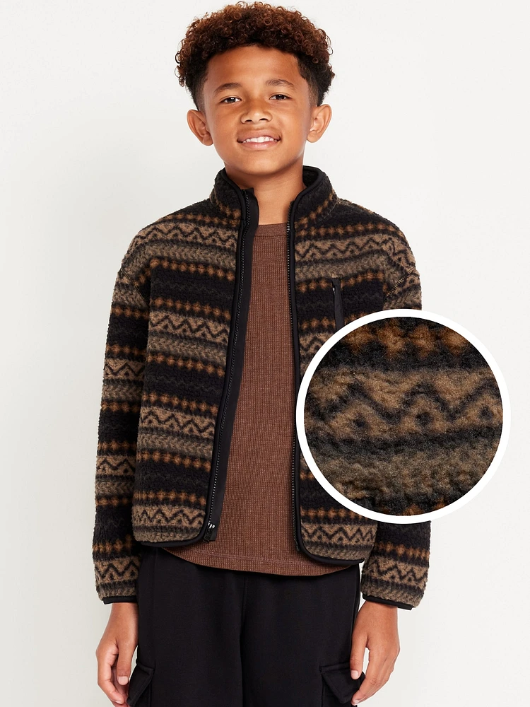 Full-Zip Sherpa Jacket for Boys