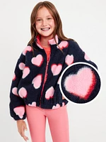 Mock-Neck Sherpa Full-Zip Jacket for Girls