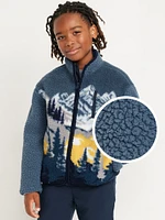 Full-Zip Sherpa Jacket for Boys