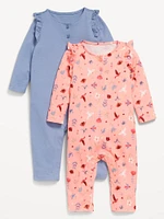 Printed Ruffle-Trim Jumpsuit 2-Pack for Baby