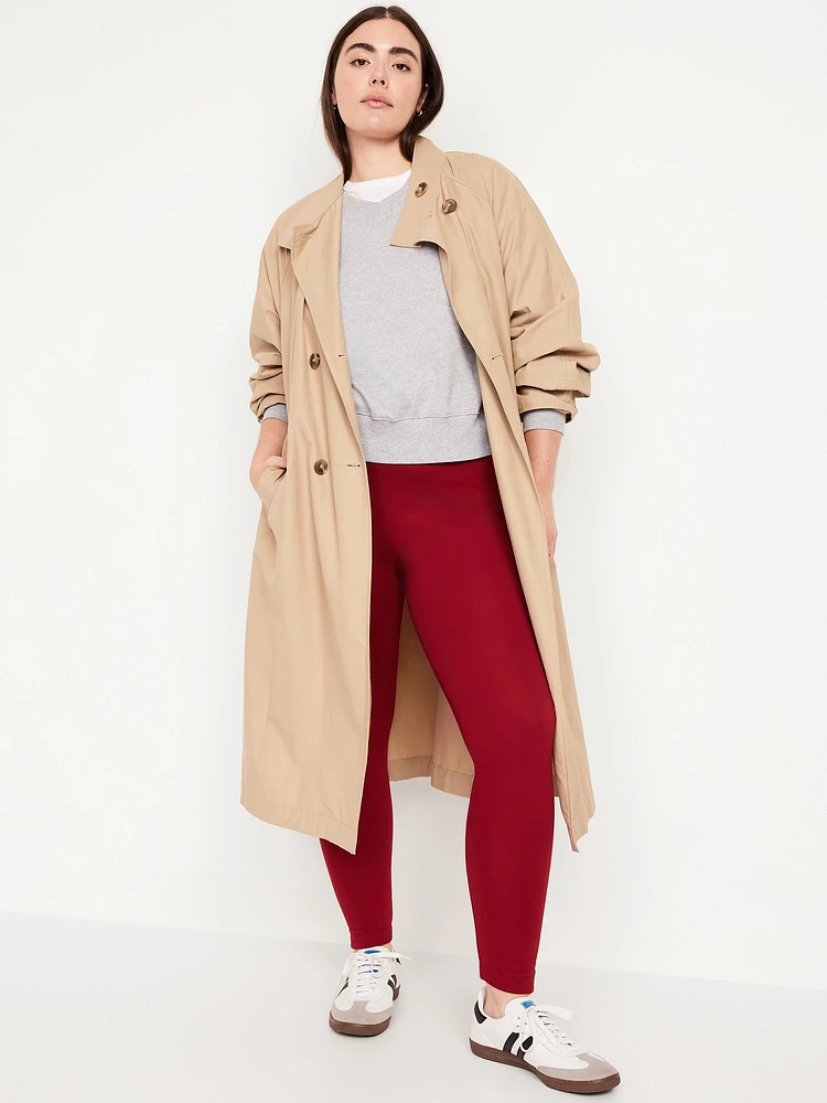 High-Waisted Fleece-Lined Fashion Layering Leggingss