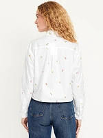 Cropped Button-Down Shirt