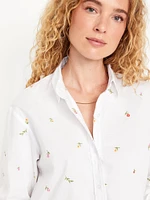 Cropped Button-Down Shirt