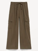 Extra High-Waisted Drapey Cargo Super Wide-Leg Pants