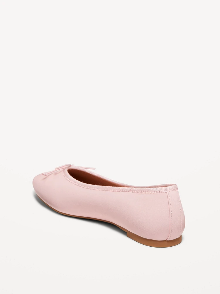 Faux-Leather Ballet Flats