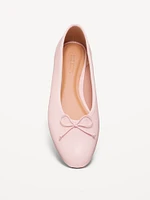 Faux-Leather Ballet Flats