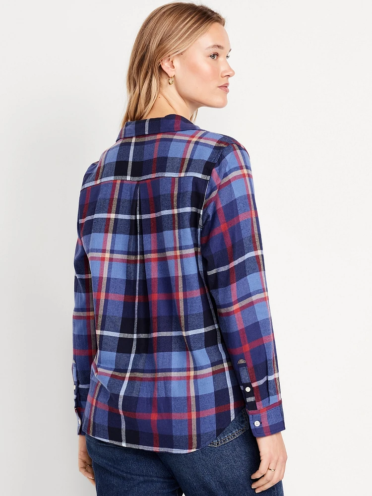 Classic Flannel Button-Down Shirt