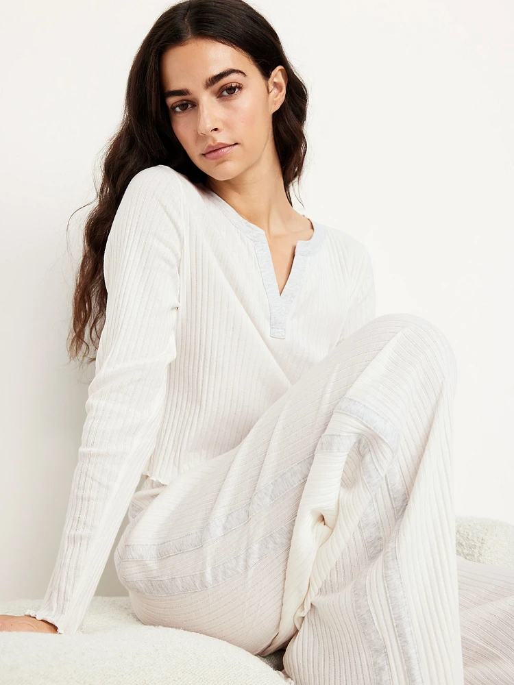 Ribbed Pajama Top