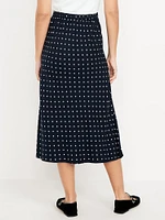 Crepe A-Line Midi Skirt