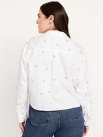 Cropped Button-Down Shirt