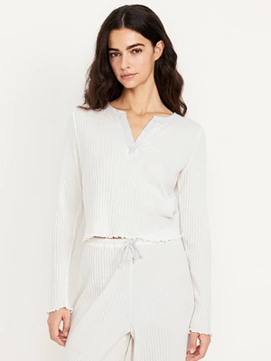 Ribbed Pajama Top
