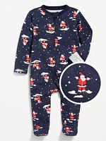 2-Way-Zip Printed Sleep & Play Footed One-Piece for Baby