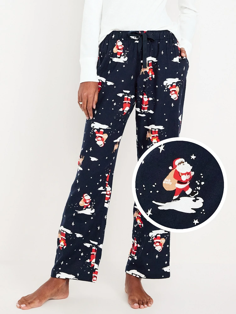 Mid-Rise Flannel Pajama Pants