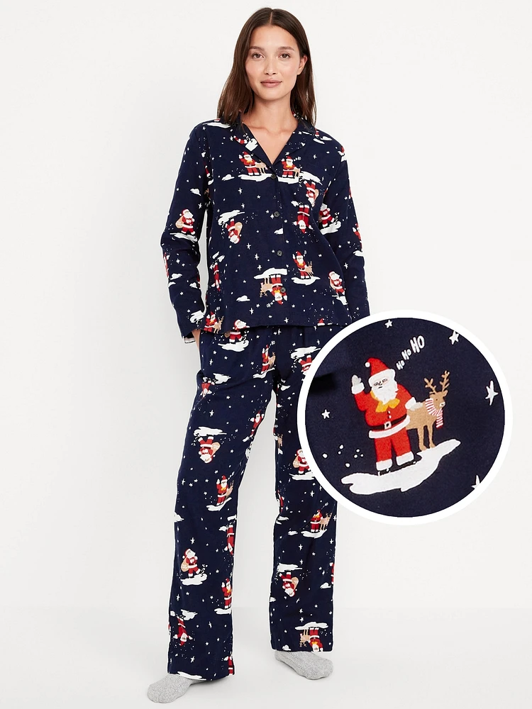 Flannel Pajama Set for Women