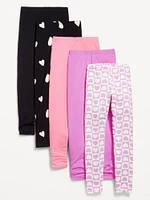 High-Waisted Leggings Variety 5-Pack for Girls