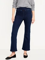 High-Waisted Weekender Pull-On Crop Flare Jeans