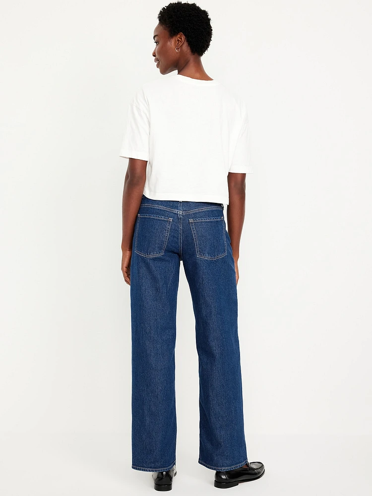 Mid-Rise Wide-Leg Jeans