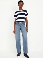 Mid-Rise Wide-Leg Jeans