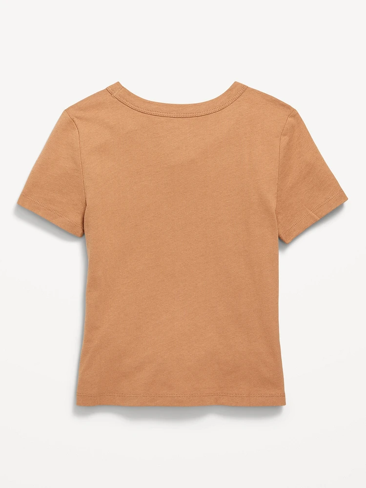 Fitted Short-Sleeve Licensed Graphic T-Shirt for Girls