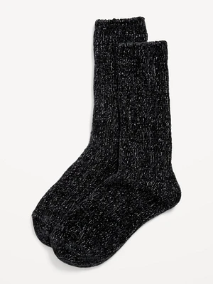 Metallic Chenille Crew Sock for Women