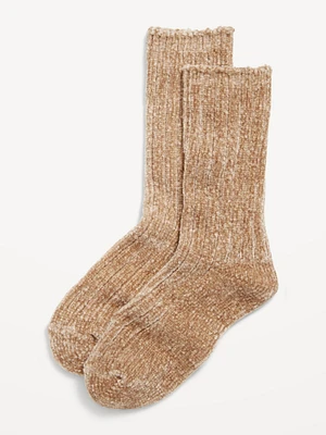 Metallic Chenille Crew Sock for Women