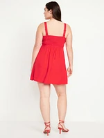 Fit & Flare Crepe Mini Dress