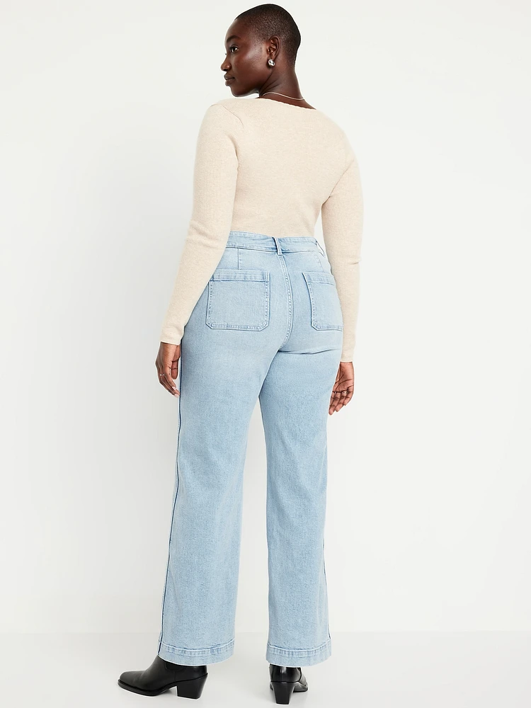 Extra High-Waisted Sky-Hi Mariner Wide-Leg Jeans