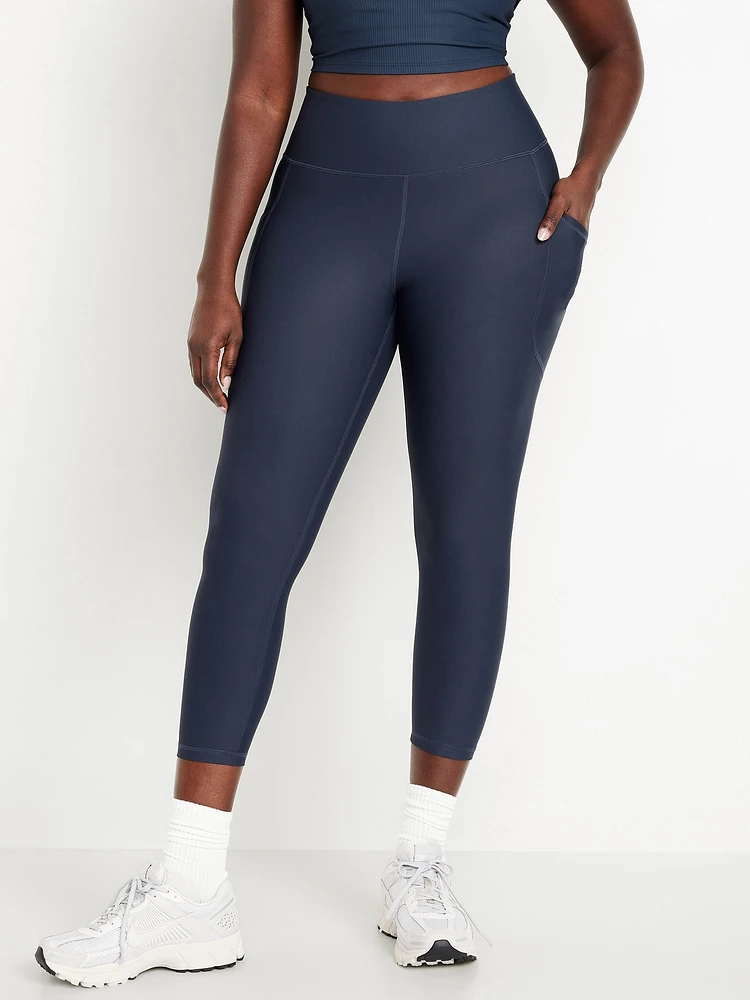 High-Waisted PowerSoft Crop Pocket Leggings 23"