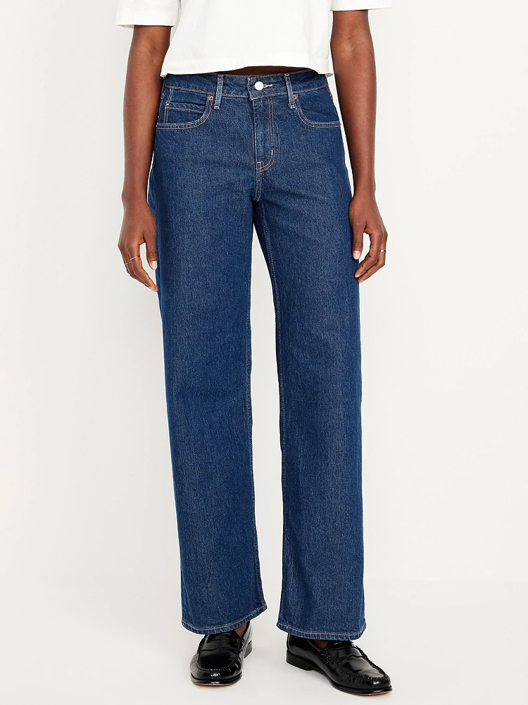 Mid-Rise Wide-Leg Jeans