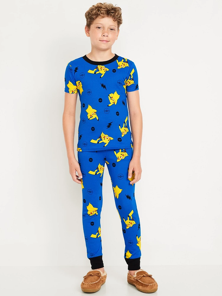 Gender-Neutral Licensed Graphic Snug-Fit Pajama Set for Kids