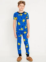 Gender-Neutral Licensed Graphic Snug-Fit Pajama Set for Kids