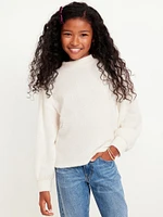 Cozy Mock-Neck Chenille Sweater for Girls