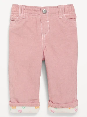 Loose Cozy-Lined Corduroy Pants for Baby