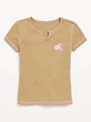 Fitted Ribbed T-Shirt for Girls