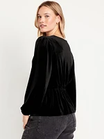 Waist-Defined Peplum Top