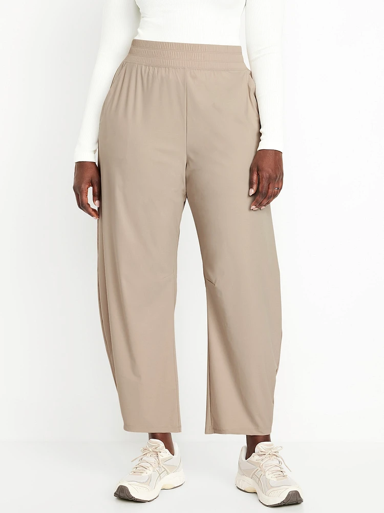 High-Waisted SleekTech Barrel Ankle Pants