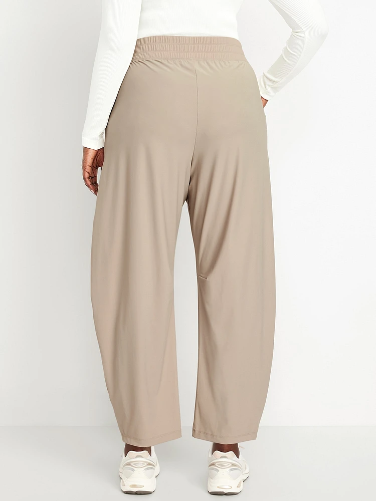 High-Waisted SleekTech Barrel Ankle Pants