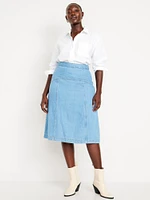 Jean Midi Skirt