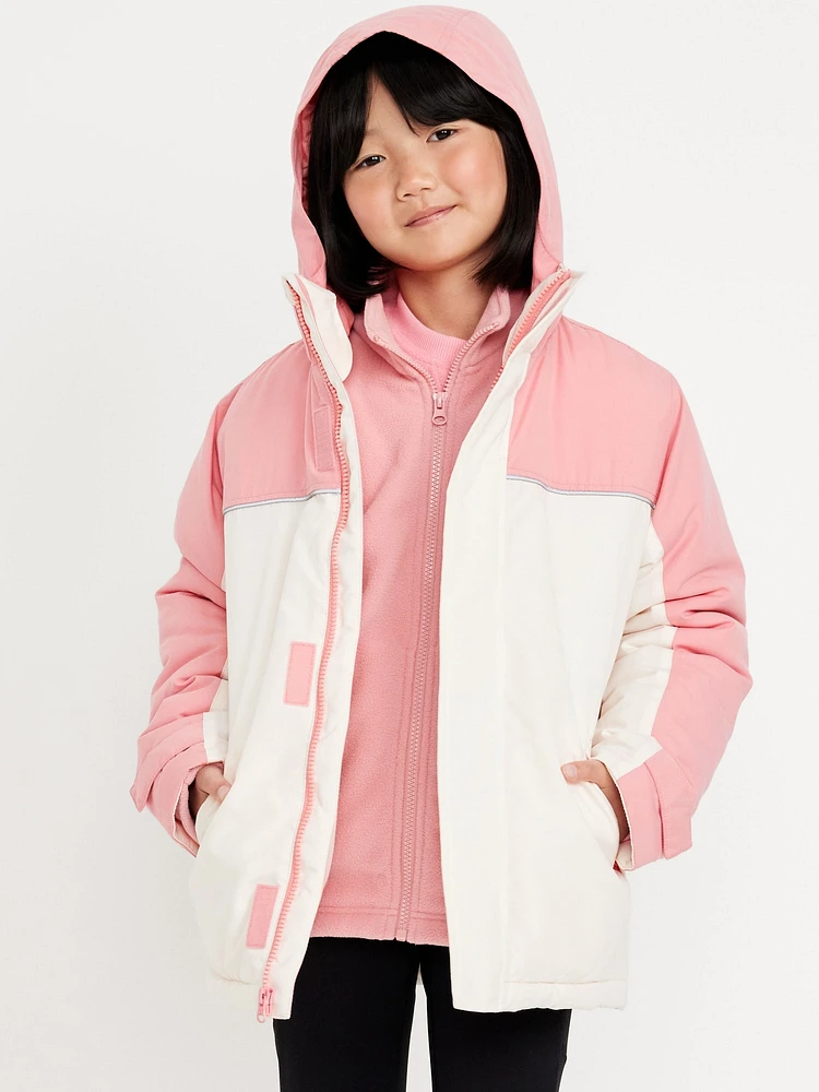 Water-Resistant 2-In-1 Snow Jacket for Girls