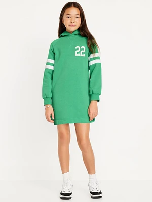 Long-Sleeve Hooded Fleece Dress for Girls