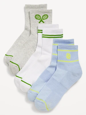 3-Pack Athletic Quarter Crew for Women